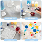 4 Pieces Christmas Resin Jewelry Earring Silicone Molds Women Epoxy Resin Mold for Jewelry Making Supplies DIY Craft Pendant(Mermaid Ocean) Patelai