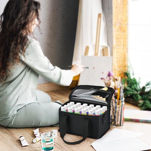 Acrylic Paint Organizer Paint Holder Bag with Handle and Shoulder Strap for Craft Hobby Paint Storage, Acrylic Paint Storage Craft Paint Storage, Homakover