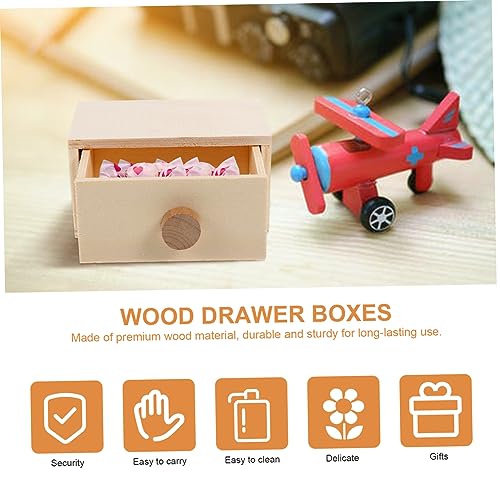 ABOOFAN 3pcs Boxes Handmade Storage Box Wood Jewelry Unfinished Jewelry Case Jewelry Organizer case Jewelry Organizer Tray Kids Jewelry Organizer ABOOFAN