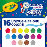 Crayola Washable Pip Squeaks Skinnies Markers, 16 Count, School Supplies, Gifts for Boys and Girls Crayola
