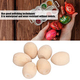 10PCS Unfinished Wooden Eggs Easter Unpainted Egg Model Flat Bottom Craft Eggs for DIY,Easter Display,Easy to Paint and Decorate BFYDOAA