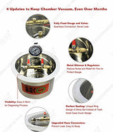BACOENG 1.5 Gallon Stainless Steel Vacuum Chamber Silicone Kit for Degassing Resins, Silicone and Epoxies BACOENG