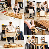 Olympia Tools 48-Inch Wood Workbench - 330 lbs Weight Capacity Wooden Workbench for Garage, Workshop and Home - Acacia Woodworking Bench Olympia Tools