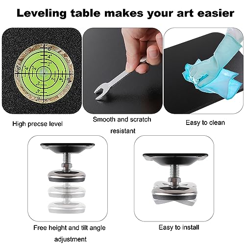 Co-Goldguard Resin Leveling Table, 16" x 12" Adjustable Leveling Board for Epoxy Resin，Self Leveling Table for Resin Art Crafts,Resin Co-Goldguard