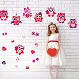 chiazllta 30 PCS Valentine's Day Craft Kits DIY Owl Craft for Kids Valentine's Heart Craft Make Your Own Owl Bulk Set for Home Classroom Game chiazllta