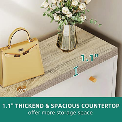YITAHOME Shoe Cabinet with 3 Flip Drawers, Modern Shoe Storage Cabinet with Shoe Bench for Entryway, Freestanding Hidden Shoe Rack Storage Organizer