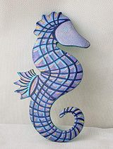 Seahorse Cutout Unfinished Wood Nautical Decor Beach House Decor Sea Animal Door Hanger MDF Shaped Canvas Style 2 Diverse Woodworking
