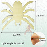20pcs Unfinished Spider Wood DIY Crafts Cutouts Wooden Spider Shape Cutouts Halloween Wood Cutouts for Painting Halloween Tree Decorations Wreath JEKEJIAJIU