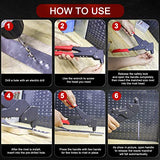 HAUTMEC Pop Rivet Gun,360° Swivel Head Hand Rivet Tool with 4 Manual Interchangeable Rivet Heads HT0128-HR HAUTMEC