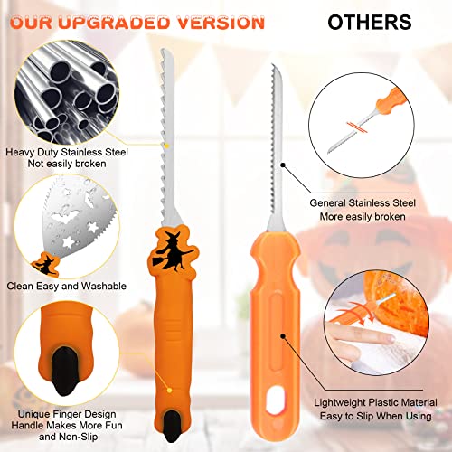 TRAALL Pumpkin Carving Kit Tools Halloween, Professional Heavy Duty Carving Set, Stainless Steel Sculpting Tool Carving Knife for Halloween TRAALL