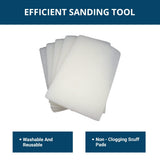 Benchmark Abrasives 6" x 9" White Coloured Non-Woven Scuff Abrasive Sanding Hand Pads Washable Reusable for Cleaning, Paint Removal, Surface Benchmark Abrasives
