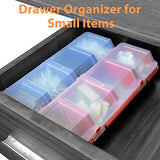 Screw Organizer Storage Bins, 2 Pack Stackable Bins with Lids, Divider Compartment Containers for Garage / Craft Tool Organizing, Tool Cart Cabinet LIGHT DUST