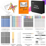 Art Supplies for Adults Kids, 81-Pack Pro Art Kit School Drawing Supplies Pencil Set, Sketch Book, Sketching Pencils Kits, Graphite Pencils, Charcoal Taotree