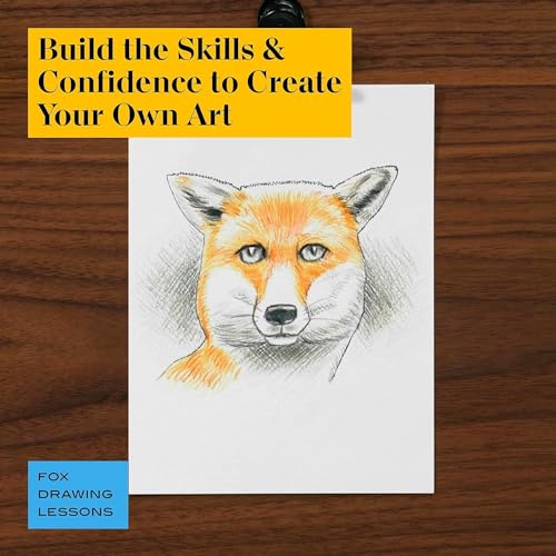Prismacolor Technique Digital Art Lesson, Animal Drawing Set, Level 1 How to Draw Animals with Colored Pencils, Graphite Pencils, Fox Drawing Lesson, Prismacolor