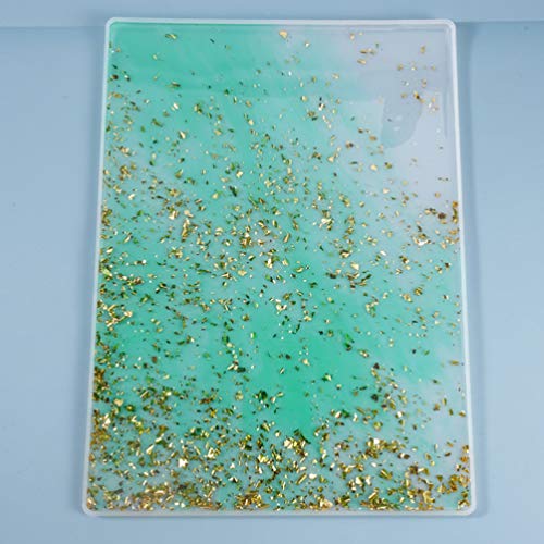 EXCEART Resin Craft Molds Silicone Resin Tray Resin Coaster Molds DIY Silicone Tray Epoxy Resin Casting Molds for Making Table Mat Writing Board Home EXCEART