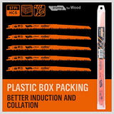 HORUSDY 12-Inch Wood Pruning Reciprocating Saw Blades, 5 Pack, 5TPI Saw Blades HORUSDY