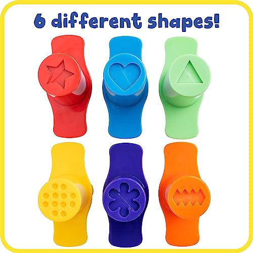 READY 2 LEARN Dough Extruders - Set of 6 - Play Dough Tools - for Ages 2+ - Art Accessories for Pottery and Dough READY 2 LEARN