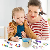 Ambesi Paint Your Own Wooden Jewelry Box, Arts and Crafts for Kids Ages 8-12, 4-6, 7-8 Year Old Girls, Decorate Heart Treasure Box Craft kit, DIY Ambesi