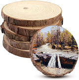 Unfinished Natural Wood Slices 12 Pcs 4.8-5.5 inch Craft Wood kit Circles Christmas Ornaments Centerpiece Rustic Wedding Decoration DIY Crafts with TAI JI