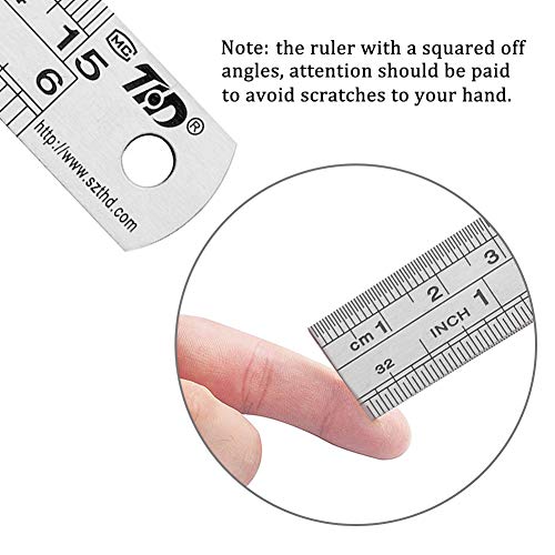 Ruler Metal Straight Edge Ruler Stainless Steel Ruler 6 Inch Ruler Set Rulers Bulk 12 Pack ZZTX