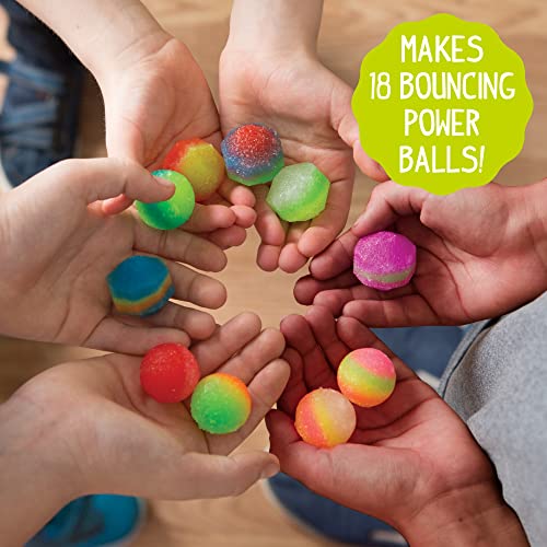 Made By Me Glow The Dark Powerballs by Horizon Group USA, DIY STEM Kit. Make 18 Bouncy Crystal Power Balls, Molds and Instructions Made By Me