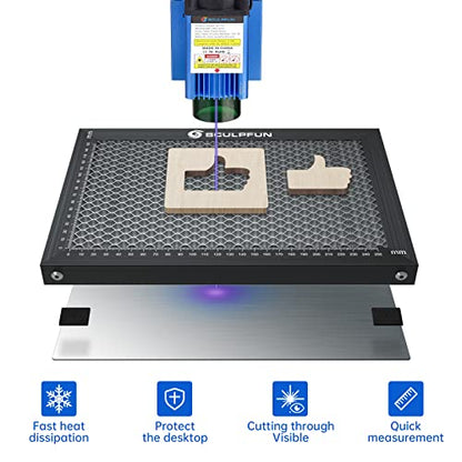 SCULPFUN Honeycomb Working Table 300x200x22mm, Laser Cutting Honeycomb Laser Bed for CO2 or Diode Laser Engraver and Cutting Machine, Laser Engraver - WoodArtSupply