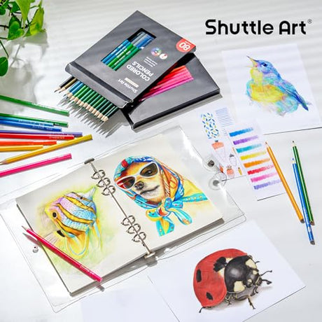 Shuttle Art 80 Regular Colored Pencils, Colored Pencils for Adult Coloring, Soft Core Color Pencils, Coloring Pencils for Adults Kids Artists Shuttle Art