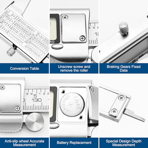 QDXMD Digital Caliper Measuring Tool, 6 Inch Stainless Steel Vernier Caliper Digital Micrometer with Large LCD Screen, Auto-Off Feature, Easy Switch - WoodArtSupply