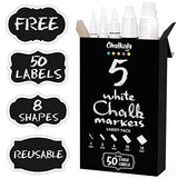 Chalkola Markers Bundle - 8 Neon 15mm + 5 White + 60 Dry Erase Marker Chalkola