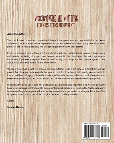 Woodworking and Whittling for Kids, Teens and Parents: A Beginner’s Guide with 51 DIY Projects for Digital Detox and Family Bonding (DIY Series) WoodArtSupply
