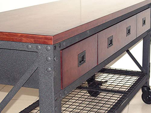 Duramax Rolling Workbench Furniture 72 in. x 24 in. with 3 Drawers, for Home, Garage, Workshop