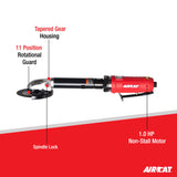 AIRCAT Pneumatic Tools 6275-A 1.0 HP 4-Inch Extended Inside Cut-Off Tool with Spindle Lock 14,000 RPM AIRCAT