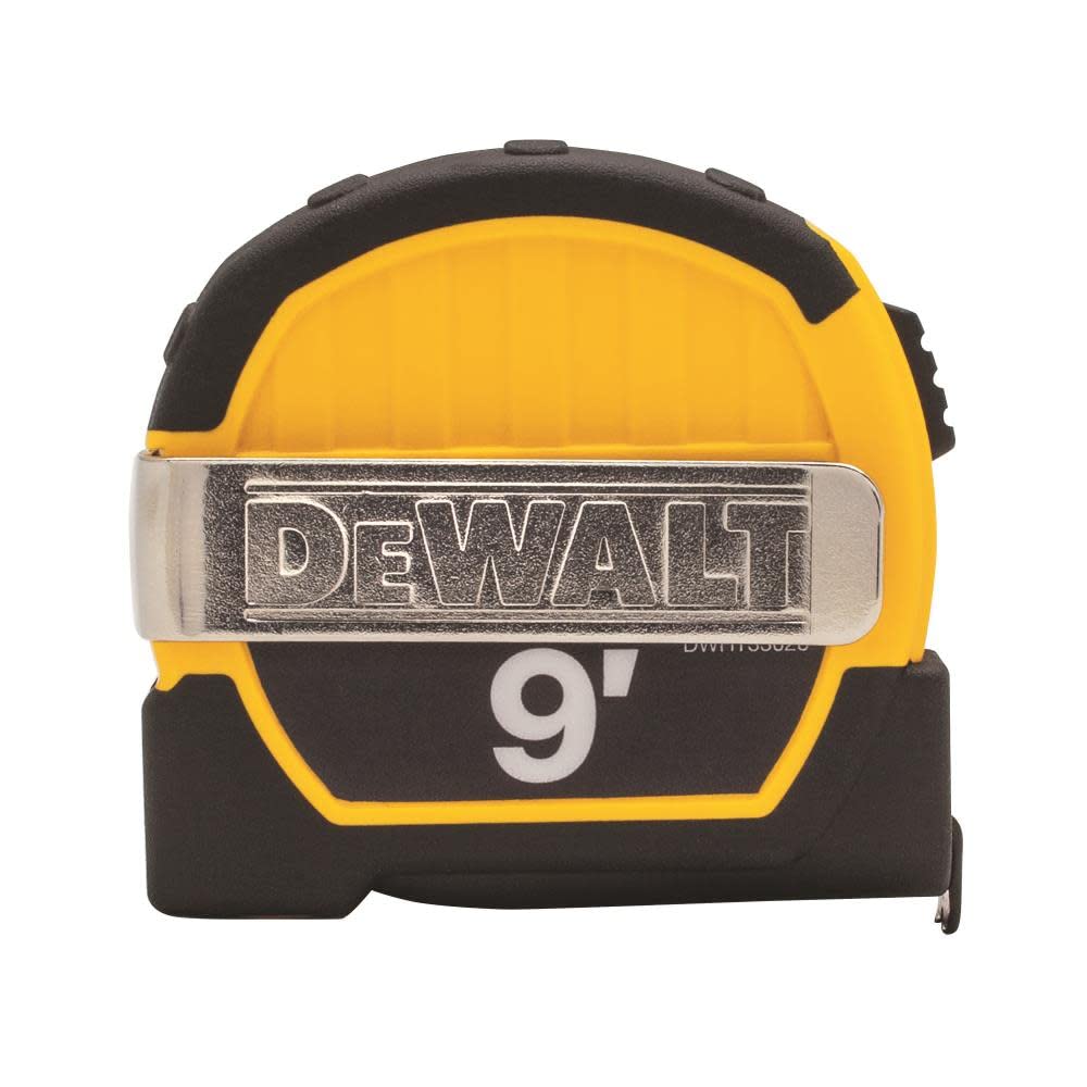 DEWALT DWHT33028M 9ft. Magnetic Pocket Tape Measure, Black and Yellow - WoodArtSupply