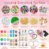 leitait Toys Bracelet Making Kit -3100pcs Beads for Charm Jewelry Making Kit Supplies DIY Arts Halloween and Christmas Party Favors Crafts for Kids leitait