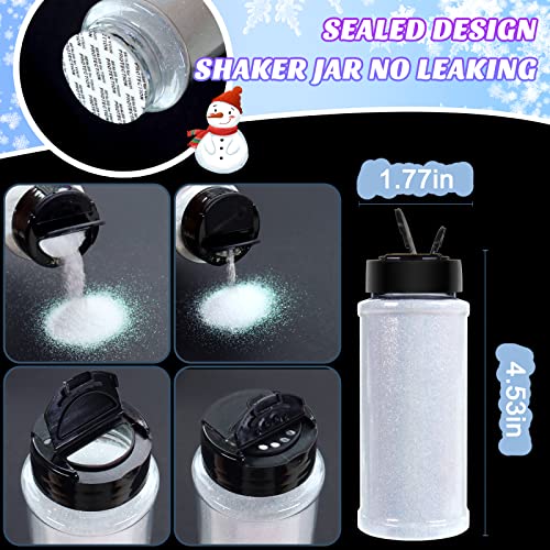 Ceya Ultra Fine Glitter Powder, 3.5oz/ 100g Iridescent White Craft Glitter Powder 1/128” 0.008” 0.2mm Nail Glitter for Epoxy Resin DIY Craft Tumblers ceya