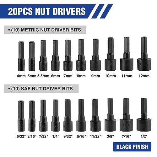 WORKPRO 61PC Magnetic Screwdriver Bits & Nut Driver Set with Organizer Bag, DIY Tools & Equipment for Men Women Mechanic, Herramientas Tool Bit Kit WORKPRO