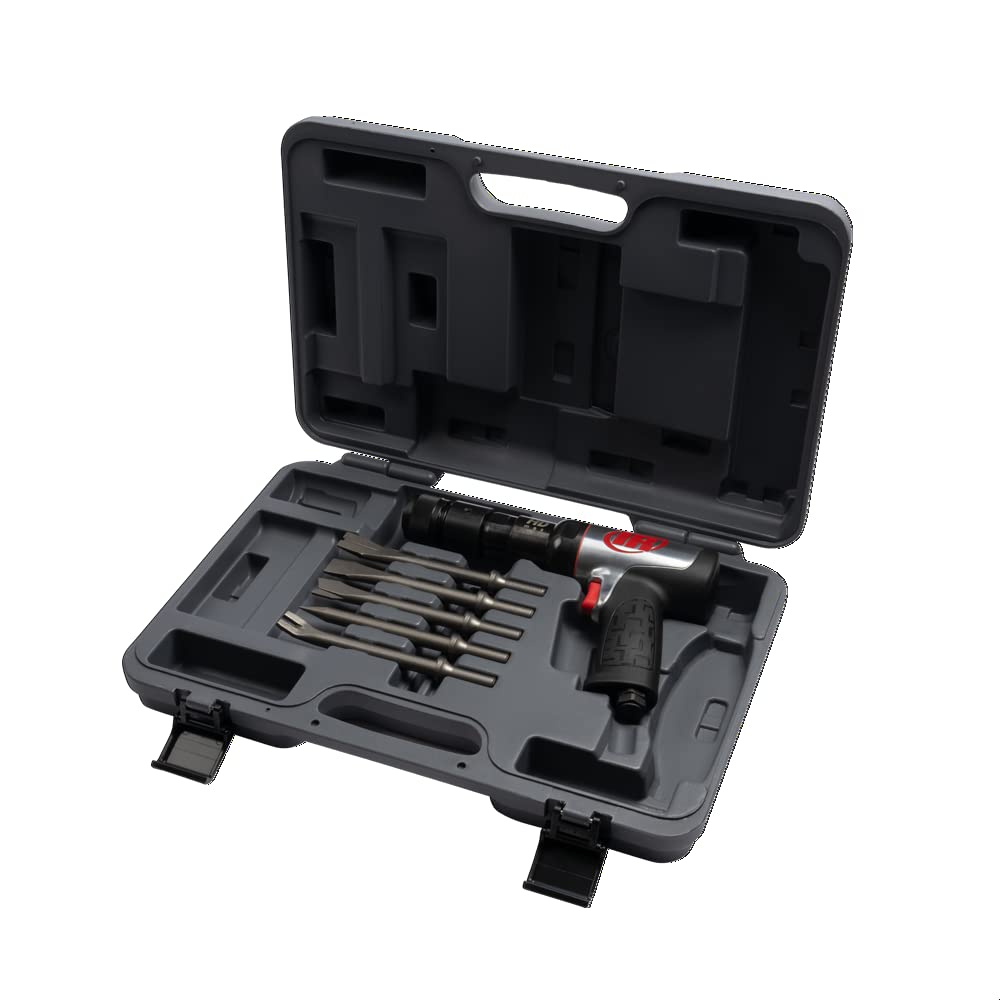 Ingersoll Rand 135MAXK Air Hammer Kit, includes 5-peice Chisel Set, 2600 BPM, 3" Stroke, 3/4" Bore Diameter, Large Ingersoll Rand