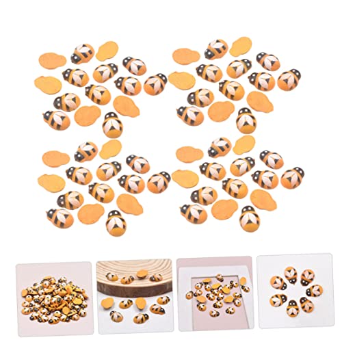 Operitacx 500 Pcs Self-Adhesive Bee Day Wood Miniature Sticker Bees Black Decal Crystal Beads Boy Kids Christmas Toy DIY Mini Beads for Jewelry Operitacx