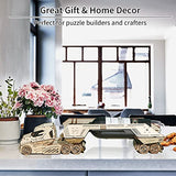 Hallisun 3D Wooden Puzzle for Adults, Wooden Red Wine Rack Mechanical Model Kit, DIY Funny Puzzle Handicraft Wood Craft Kit, Birthday Gift for Family Hallisun