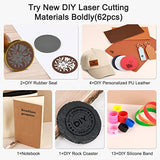Csyidio 175 PCS Engraving Material Box, DIY Materials Apply to All Laser Engravers with Instructions, Laser Engraving Supplies Including Acrylic, Csyidio