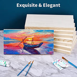ADXCO 8 Pack Wood Panels 6 x 12 inch Wooden Canvas Board Unfinished Wooden Panel Boards for Painting, Arts, Pouring Use with Oils, Acrylics ADXCO