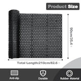uyoyous Rubber Floor Mat with Drainage Holes 83"x35" Commercial Grade Grease Resistant Anti-Fatigue Rubber Floor Mat with Non-Slip Backing Heavy Duty uyoyous