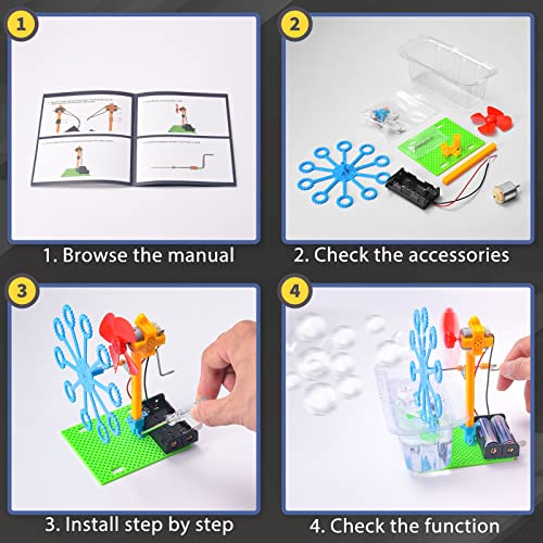 STEM Robotics Kit, 6 Set Electronic Science Projects Experiments for Kids Ages 8-12 6-8, STEM Toys for Boys Craft, DIY Engineering Build Robot - WoodArtSupply