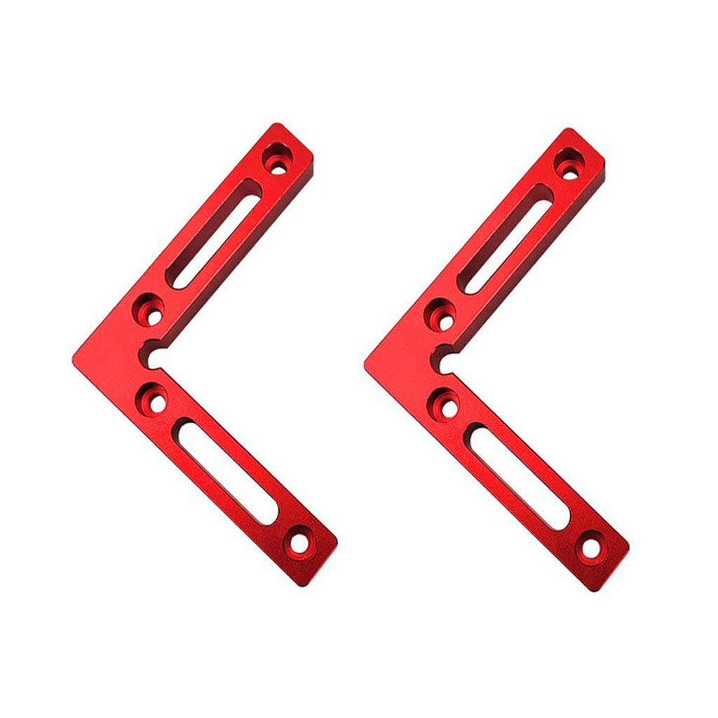 90 Degree 4.7" x 4.7" Positioning Squares (Pack of 2 Pieces), Aluminium Alloy Corner Clamping Square, Right Angle Clamps Woodworking Carpenter Tool Beikalone