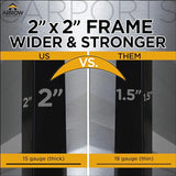 Arrow Carports Galvanized Steel Carport, Full-Size Metal Carport Kit, 12' x 20' x 9', Eggshell Arrow