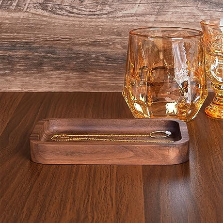 5 Years Anniversary Wood Tray Gifts for Him/Her, Wooden Engraved Ring Dish, Wood Trinket Dish Gift for Wedding Anniversary Birthday Valentines Day Booinxaa