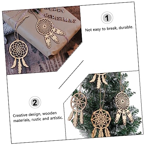 COHEALI 40pcs Wooden Dreamcatcher Arts and Crafts for Kids Dreamcatcher Kit  Wood Crafts for Kids DIY Kits Wooden Hanging Ornaments Kit Unfinished