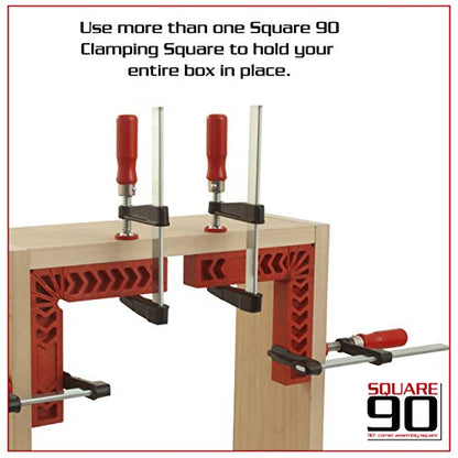 4 ea. 4 • 6 and 8 inch Squares For A Total 12 Square 90 Positioning/Clamping Squares to Assemble Cabinets, Drawers or Boxes That Require A 90 Degree