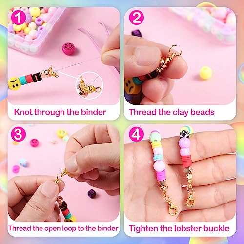 Goody King 3600+pcs Clay Beads Bracelet Making Kit for Beginner Heishi Beads Letter Beads 30 Color+ with Charms Kit for Jewelry Making Clay Beads DIY - WoodArtSupply