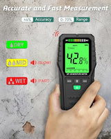 Pinless Moisture Meter for Walls,Wood Moisture Meter for Lumber,Floor Water Leak Detector Lumber Moisture Tester on Softwood and Hardwood,Firewood, RDINSCOS